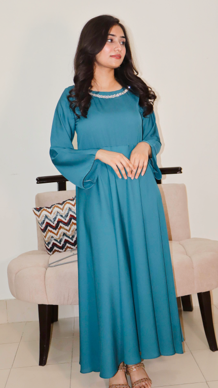Zinc Color Maxi Dress