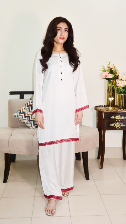 White Color Co-ord Set